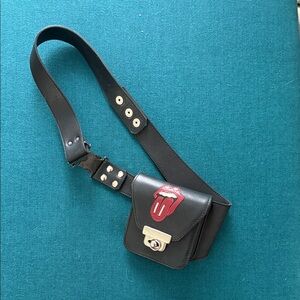 Rolling Stones Vintage Leather Crossbody Bag